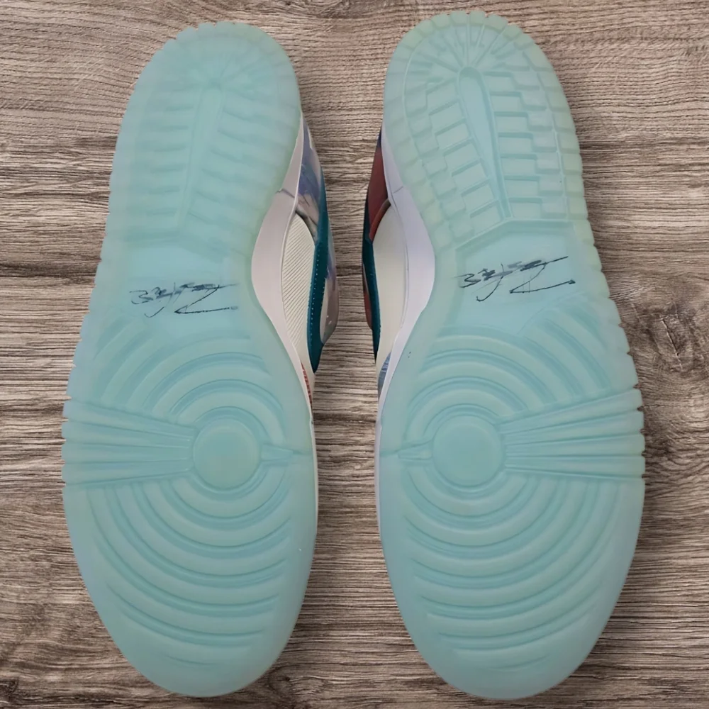 Nike SB Dunk Low x Futura Laboratories Bleached Aqua - Size 13 (No Box) - Picture 6 of 7